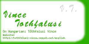 vince tothfalusi business card